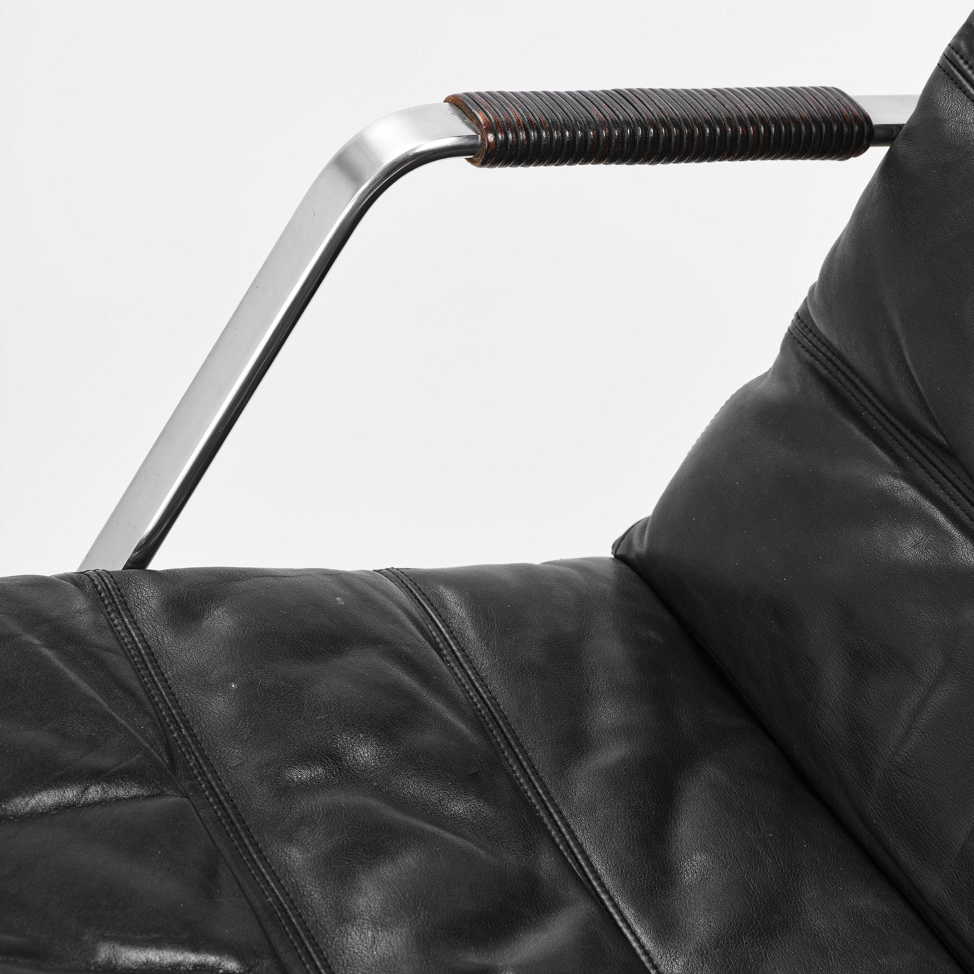 Preben Fabricius & Jørgen Kastholm, fåtölj, "Grasshopper", modell "FK-87", Alfred Kill, Danmark, 1960-70-tal.