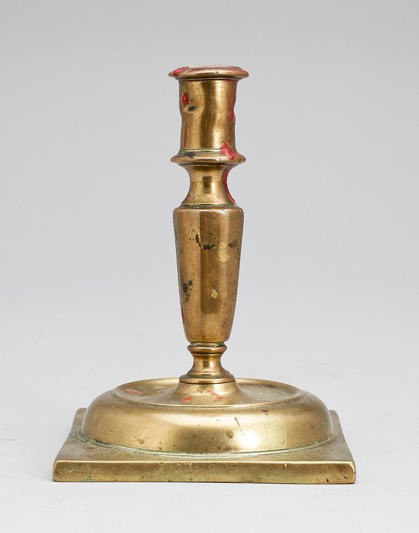 LJUSSTAKE, mässing, barock, 1600-tal.