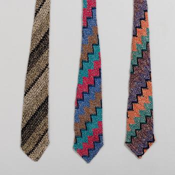 Three 1980s  Missoni ties.