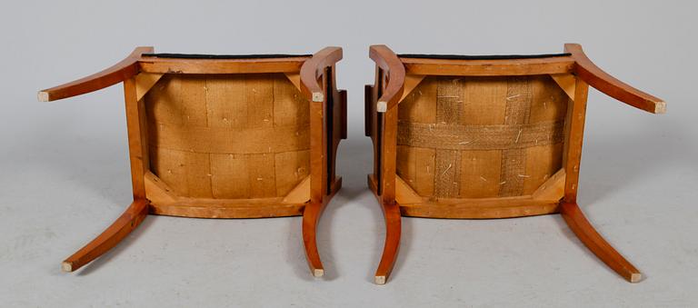 TABURETTER, 1 par, Karl Johan, 1800-tal.