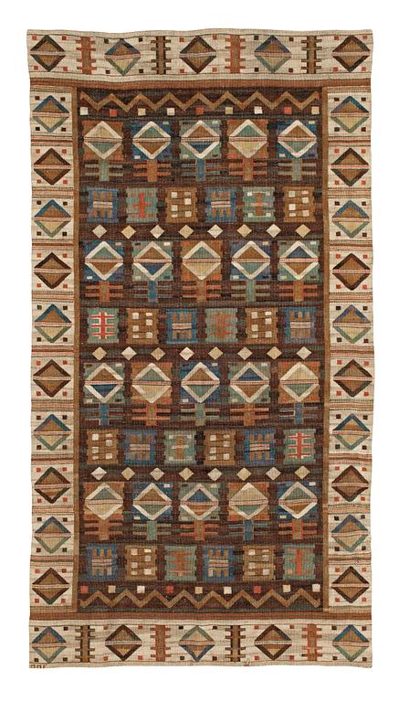 DRAPERI. "Renaissance". Rölakan. 260,5 x 142,5 cm. Signerat MMF.