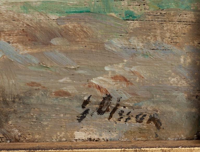 GOTTFRID OLSSON, olja på pannå, signerad.