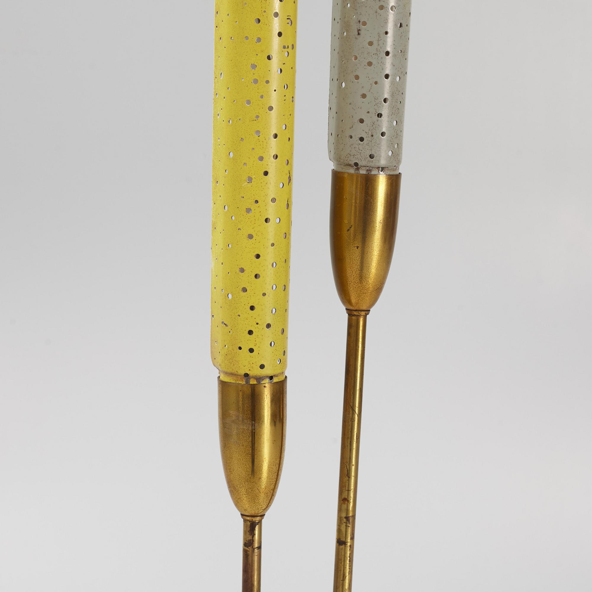 Ernest Igl, floor lamp, "Pfeifenstopfer", Hillebrand Leuchtenfabrik, Germany 1950s.