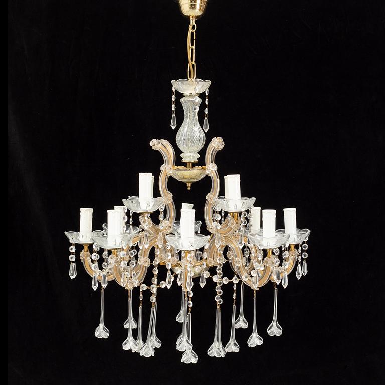 A chandelier from the second half of the 20th Century.