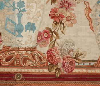 A TAPESTRY, "A Palace interior", ca 314,5 x 185,5-186,5 cm, Aubusson probably, second half of the 19th century.