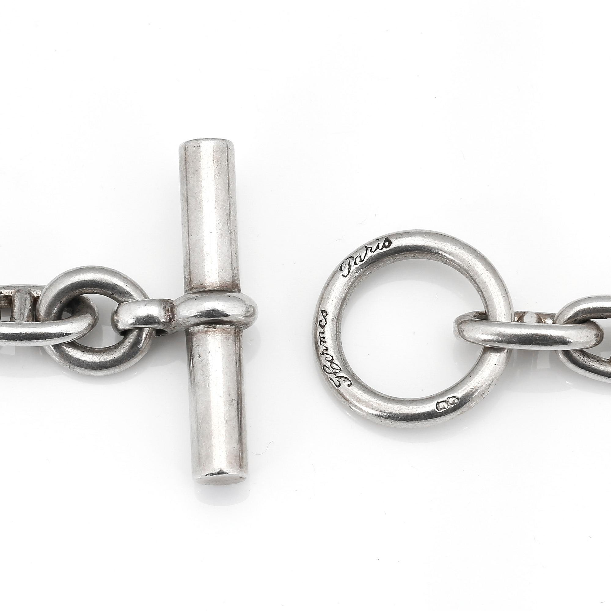 HALSKEDJA, silver, Hermès, Paris. Vikt ca 96 gram.