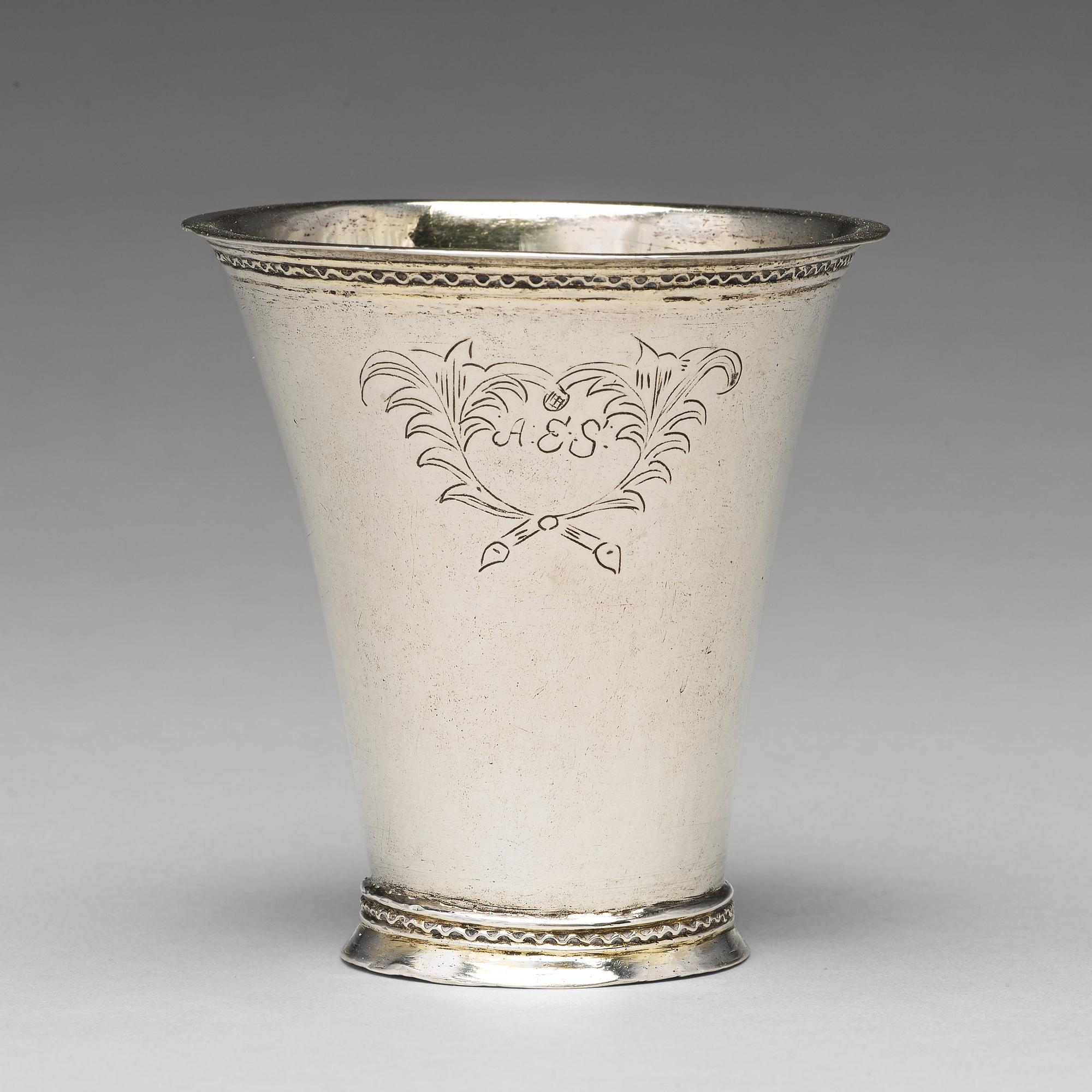 Erik Broberg, bägare, silver, Borås 1724.
