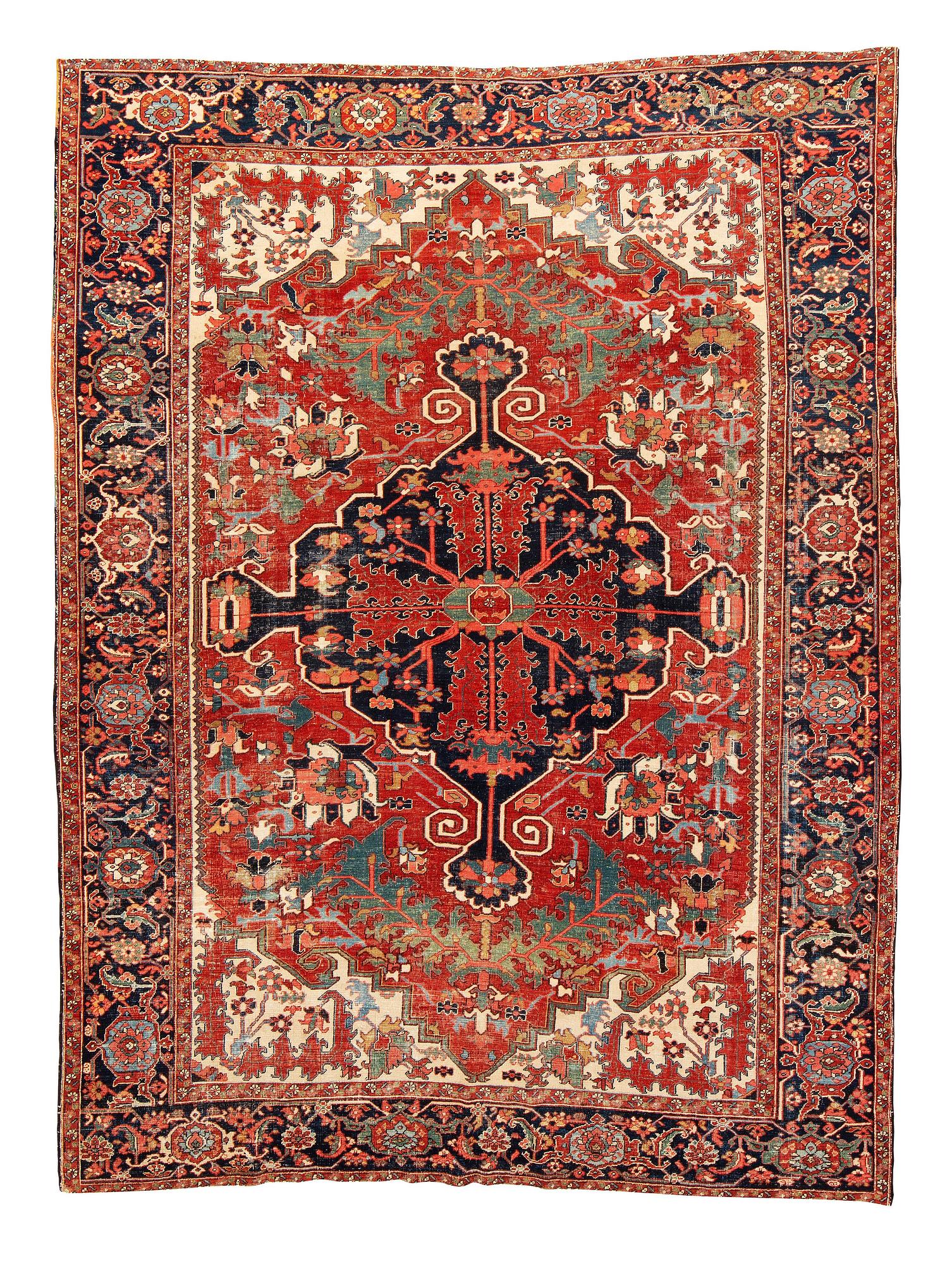 Matta, antik Heris, ca 375 x 280,5 cm.