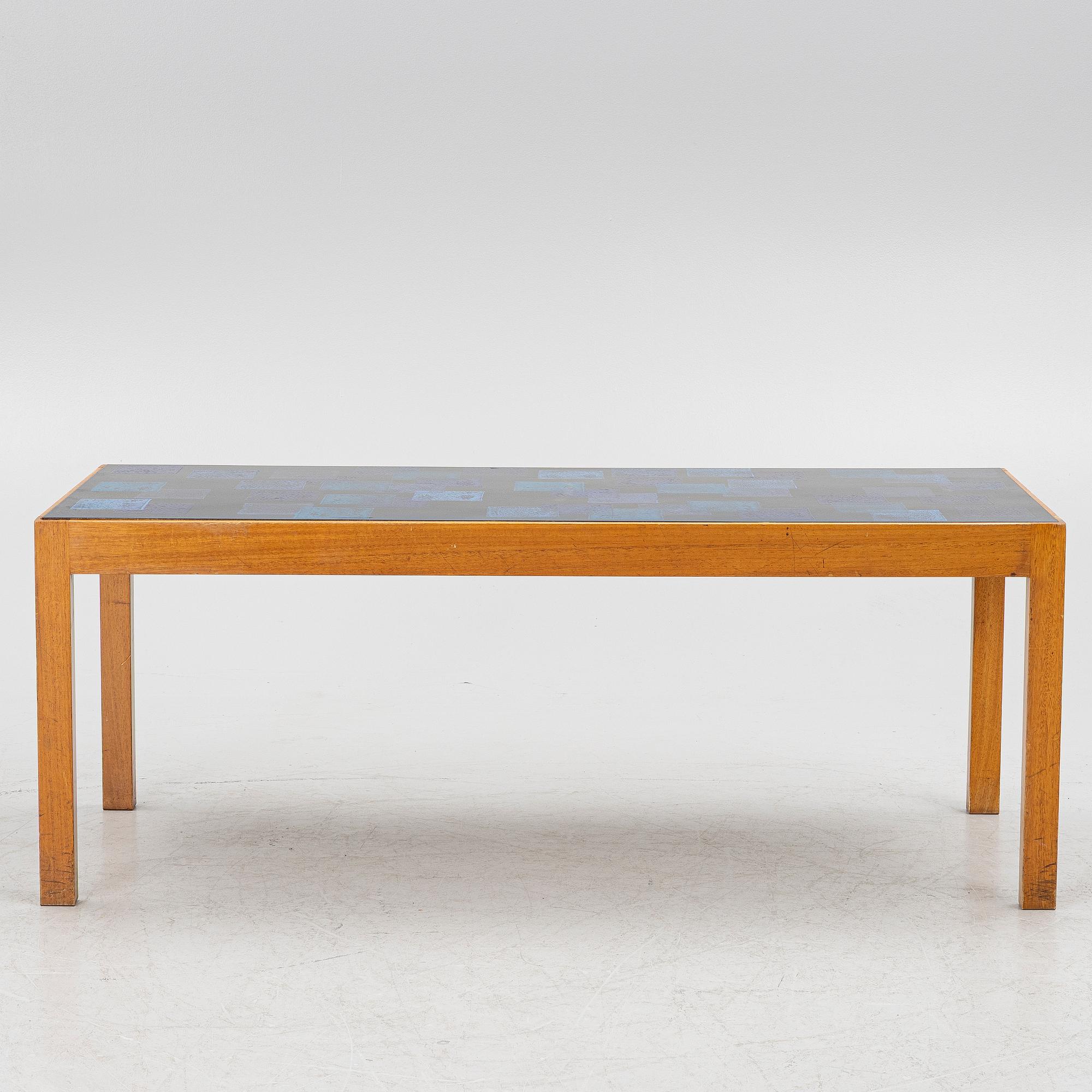 David Rosén, and Algot Törneman, a 'Blue Square' coffee table, Triva, Nordiska Kompaniet, 1950s.