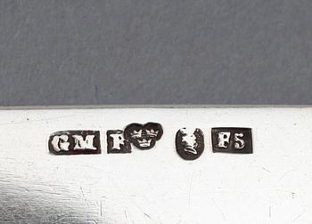 FRUKTKNIVAR, 12 st, silver, Möllenborg Feron, Stockholm 1860. Total vikt ca 332 gram.