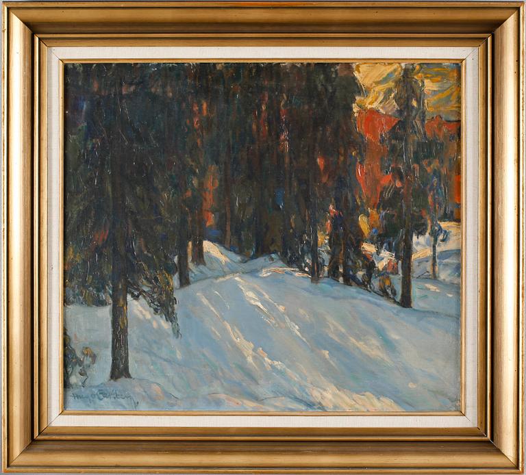 HUGO CARLBERG, olja på duk, signerad.