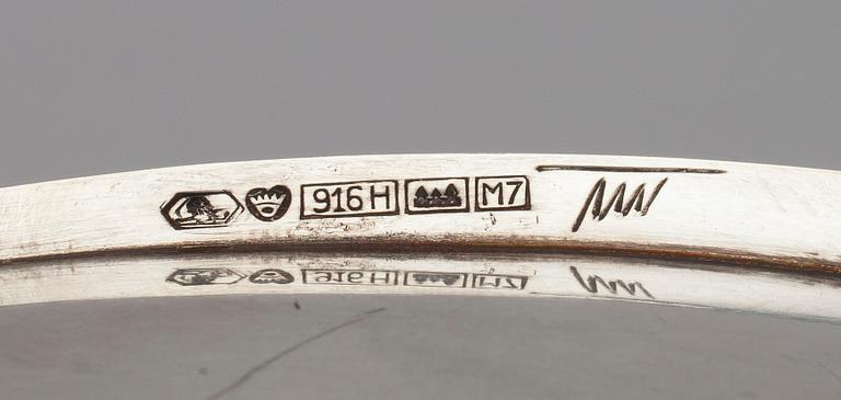 SKÅLAR, 2 st, silver, Tapio Wirkkala, Tavastehus 1963 och 1965. Vikt 170 g.