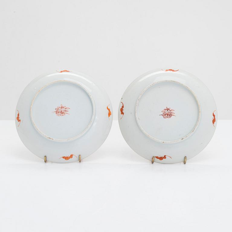 A set of six late Qing dynasty porcelain plates, China around 1900.