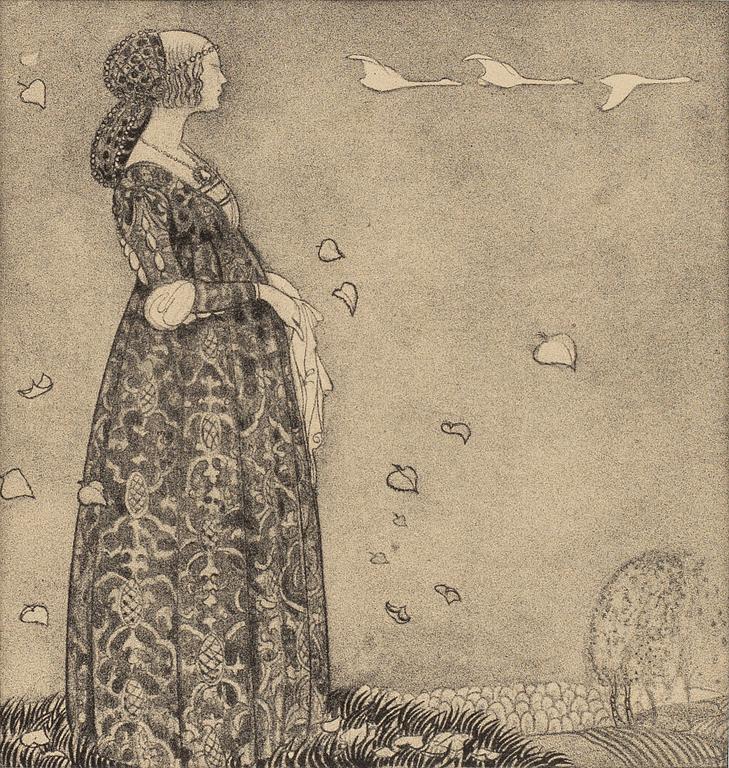 John Bauer, mezzotype, published by, Åhlén & Åkerlunds, Stockholm 1918, bibliophile edition, 166/200.