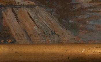 OLOF HERMELIN, olja på pannå. Monogramsignerad.