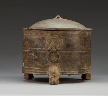 A potted tripod censer, Western Han dynasty (206 BC – 220 AD) .