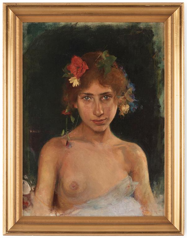 Hanna Hirsch-Pauli, Model with flowers in her hair.