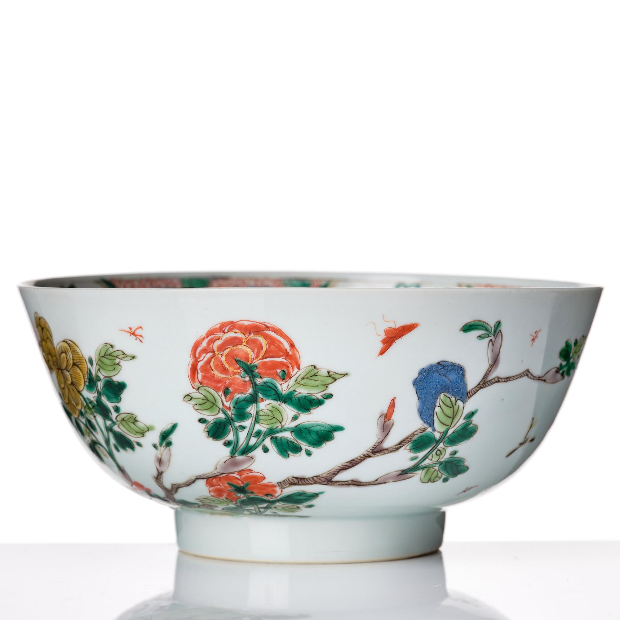 Skål, porslin. Qingdynastin, Kangxi (1662-1722).