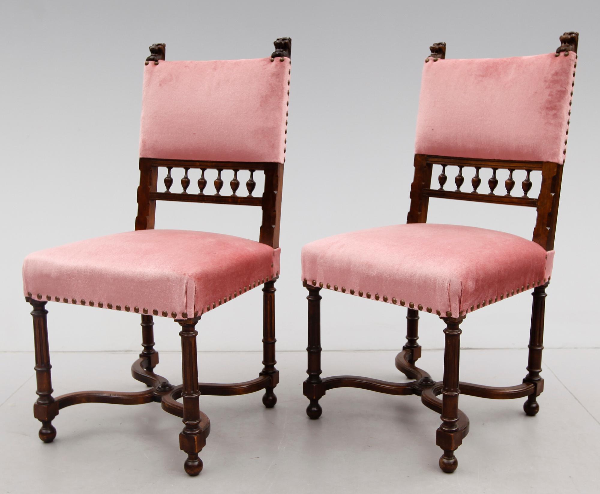 STOLAR, 10 st, barockstil, 1900-talets första hälft.