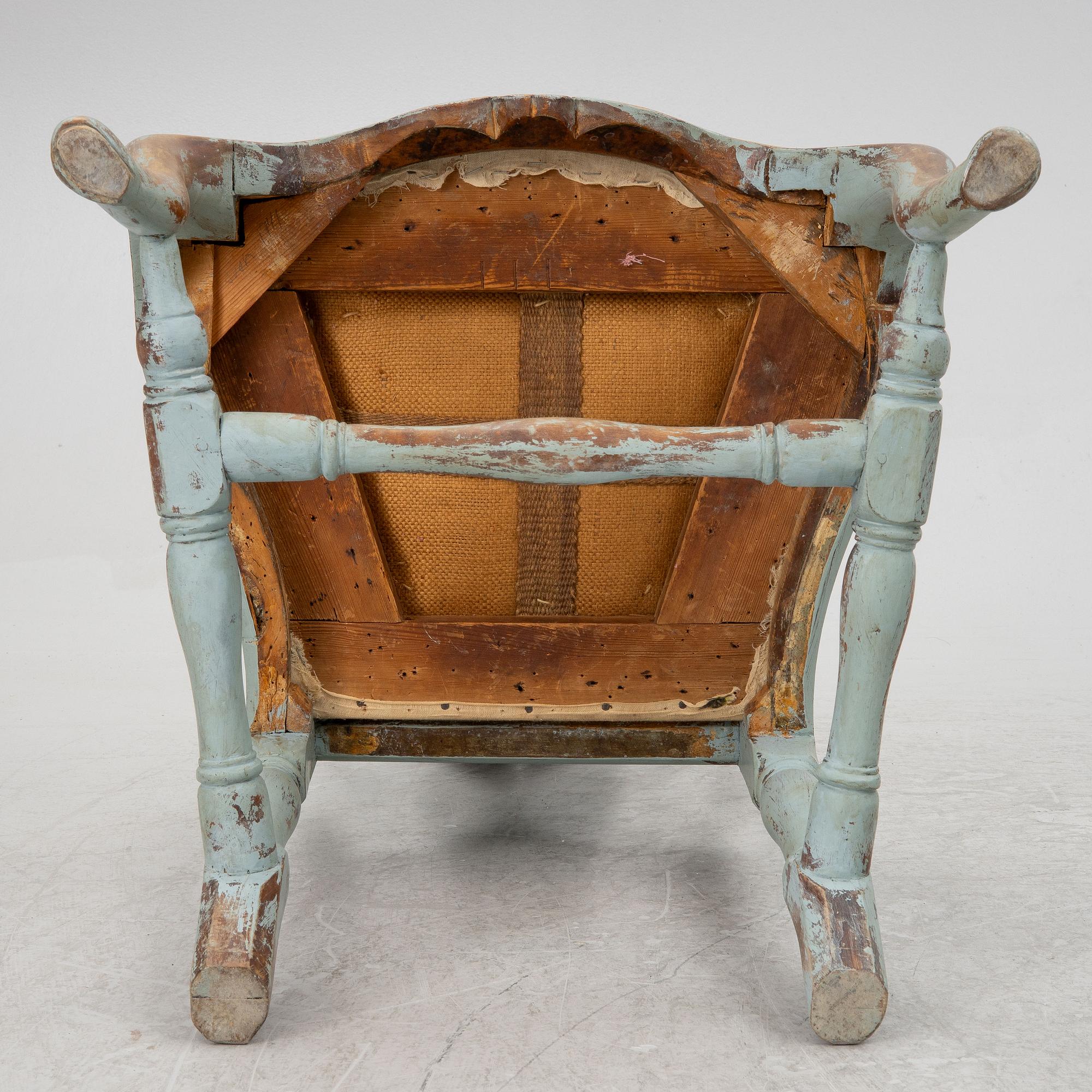 A rooco chair, mid-18th century.