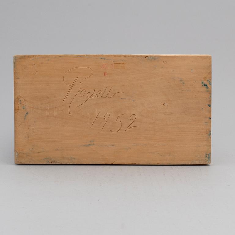 HERMAN ROSELL, sculpture, painted wood, signed and dated 1952.
