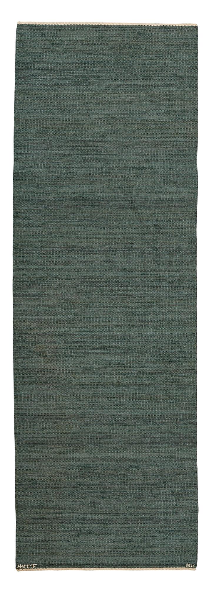 A RUNNER, "Enfärgad BV", flat weave, ca 368 x 118 cm, signed AB MMF BV.