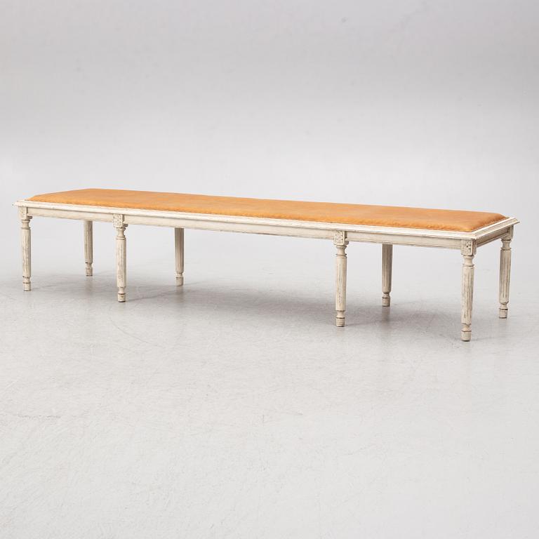 Bench, Gustavian style, second half of the 20th century.