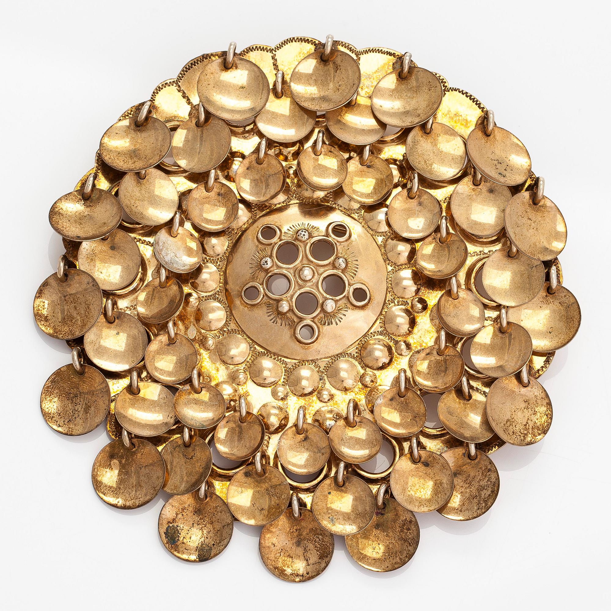A gilded silver brooch, Juhls, Norway.