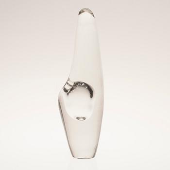 SKULPTUR, glas, "Orkidé", signerad Timo Sarpaneva, Iittala.