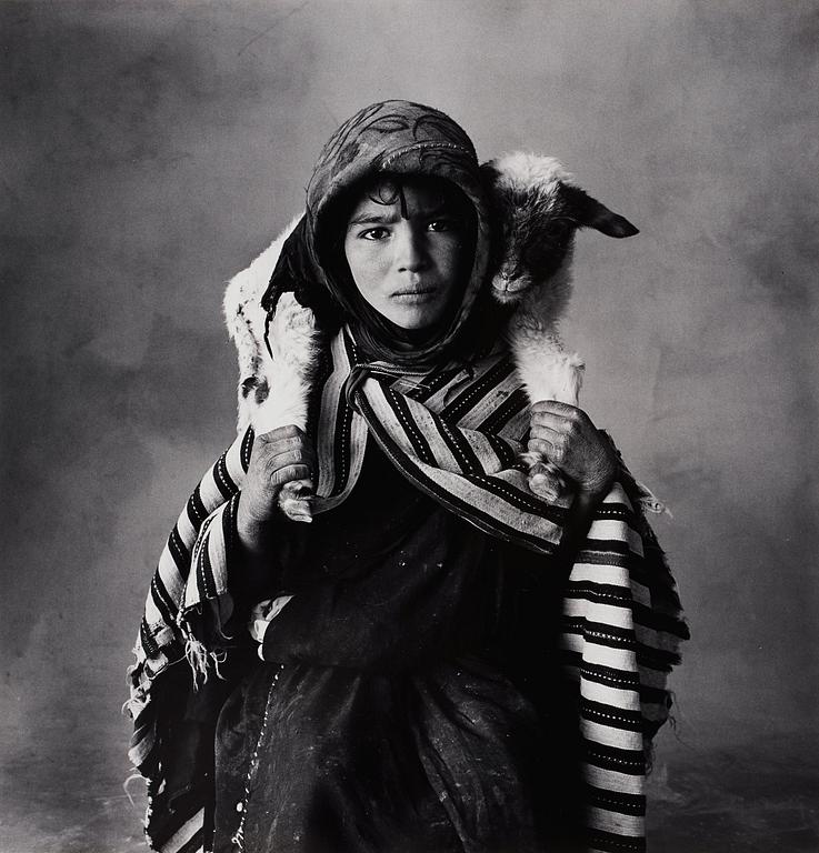 Irving Penn, "Young Berber Shepherdess, Morocco 1971".