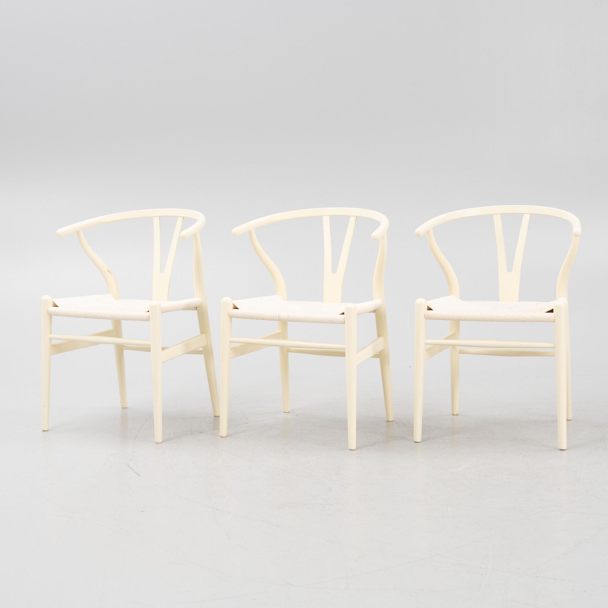 Hans J. Wegner, stolar, 6 st, modell CH24, "Y-stolen, Carl Hansen & Son, Danmark.