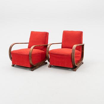 Chairs, a pair of Art Deco from the first half of the 20th century.