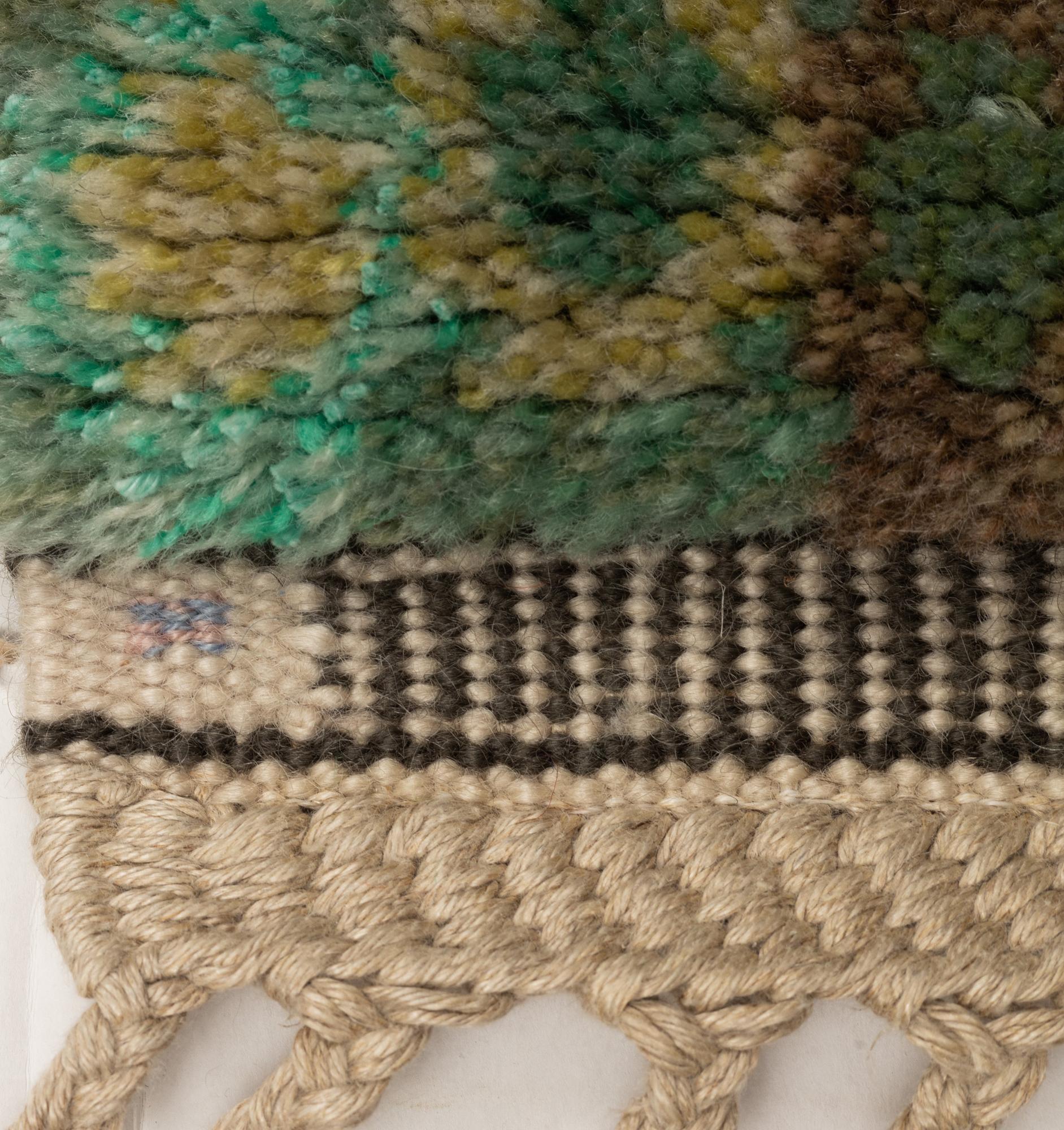 Barbro Nilsson, a carpet, "Gröningen ljus", knotted pile, ca 150 x 91 cm, signed AB MMF and BN.