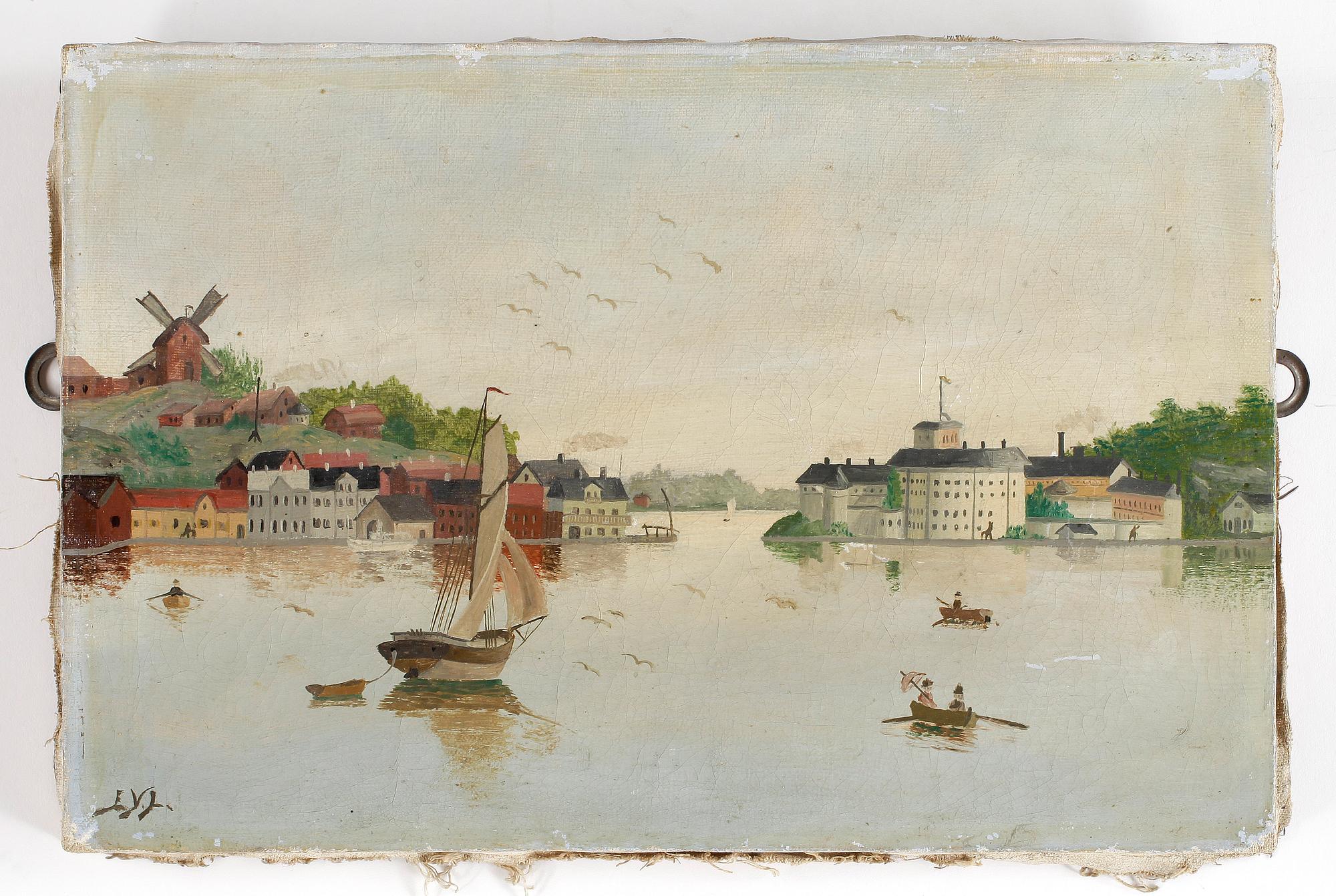 OKÄND KONSTNÄR, signerad EVL, omkring 1900.