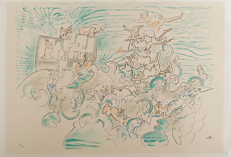 ROBERTO MATTA, färglitografi, signerad och numrerad 35/100.