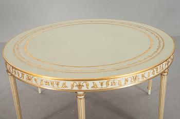 BORD samt STOLAR, 6 st. Carl Malmsten, ritad till Liljevalchs utställning 1928, tillverkad av NK.