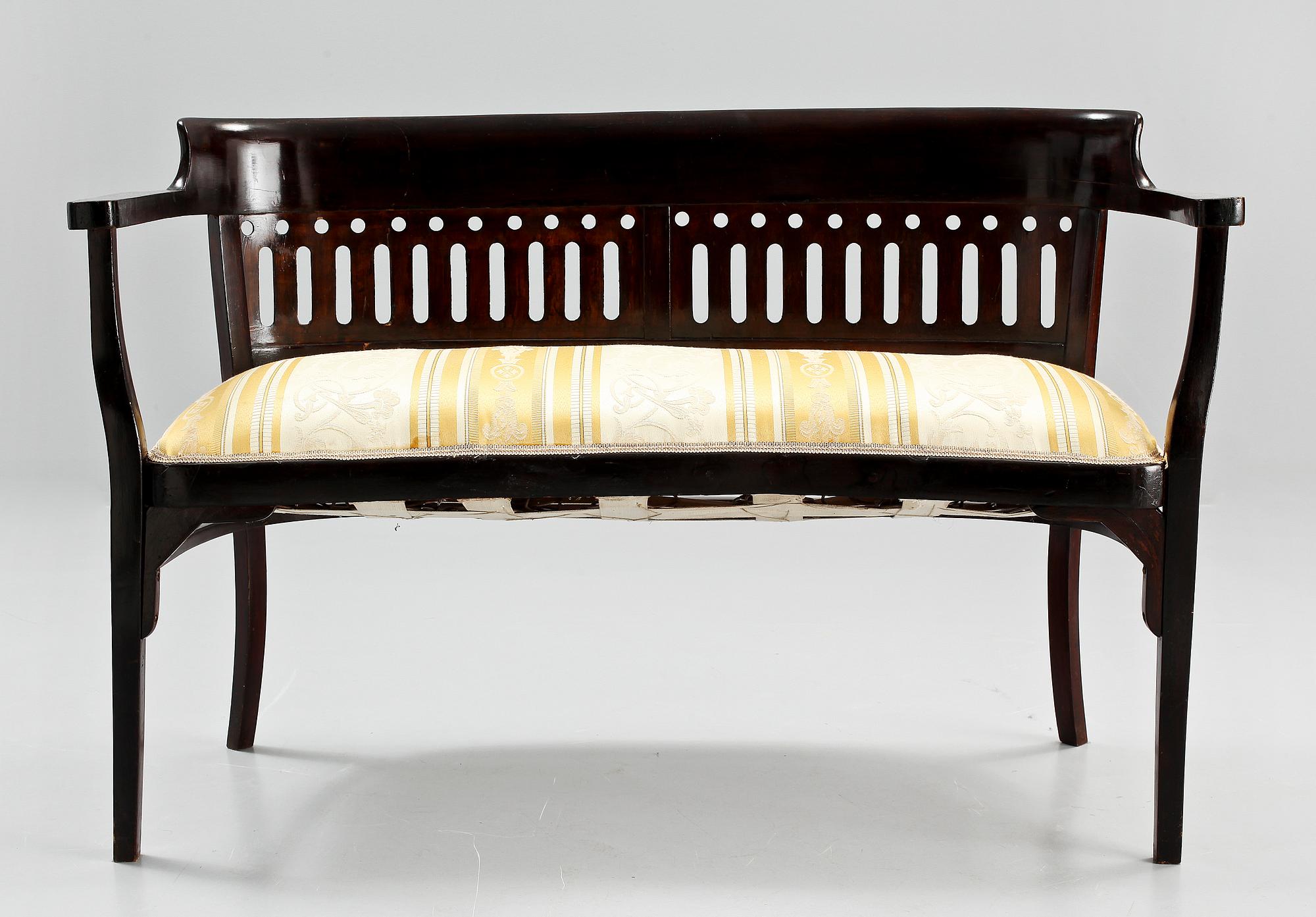 SOFFGRUPP, 3 delar, Wienersecession-stil, 1900-tal.