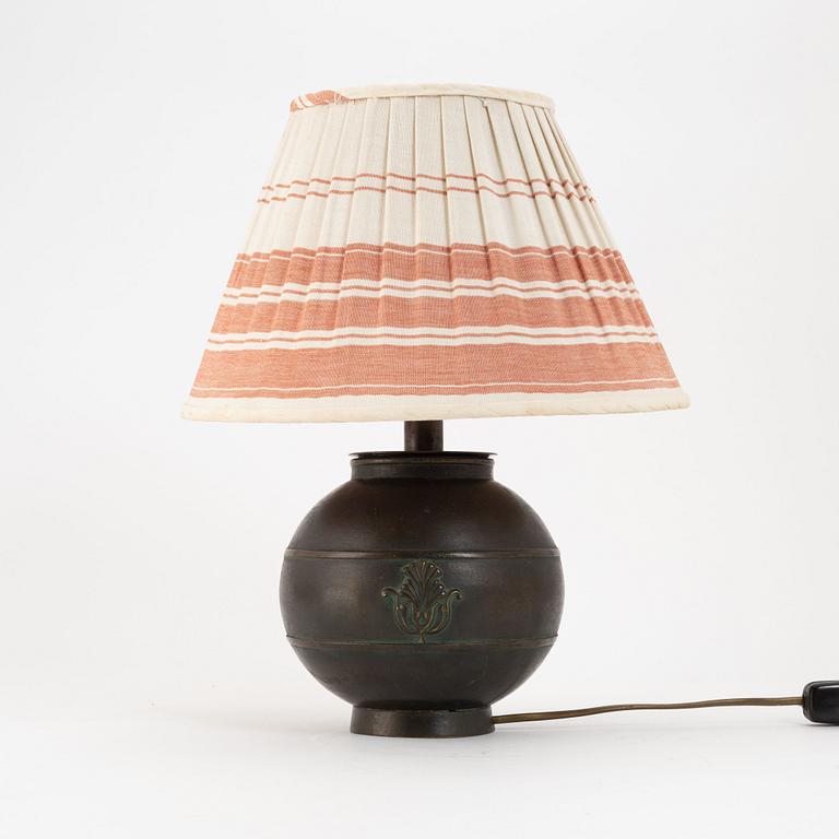 A bronze table lamp, Sweden, 1935.