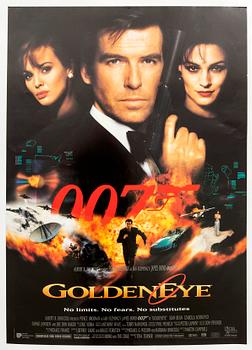 A Swedish movie poster James Bond "Golden Eye" 1995.