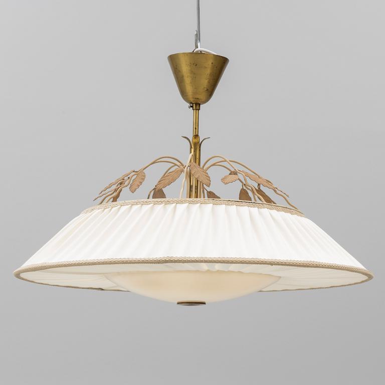 Swedish Modern, a ceiling lamp, attributed to Corona Belysningskultur, Stockholm, 1940s.