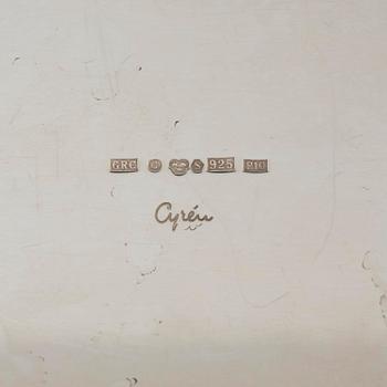 Gunnar Cyrén, a sterling silver bowl with handles, Gävle 1989.