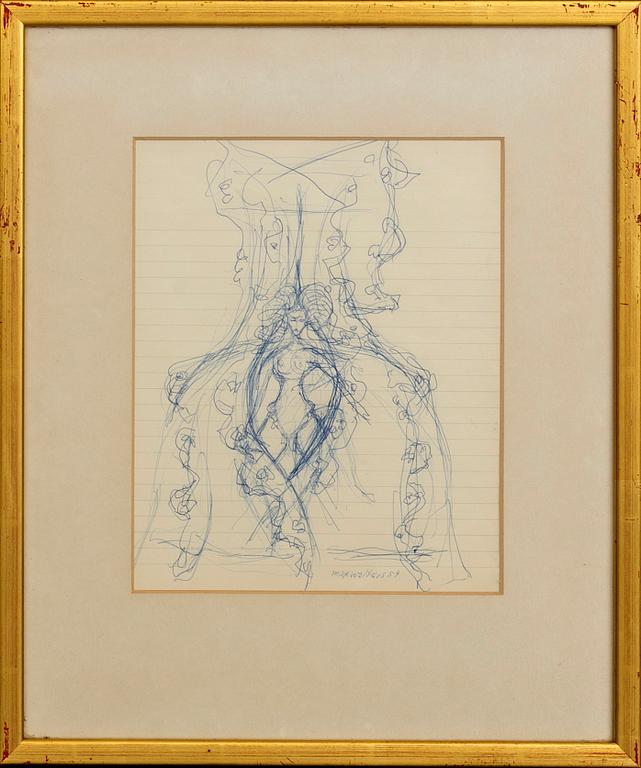 MAX WALTER SVANBERG, two signed and dated ink drawings.