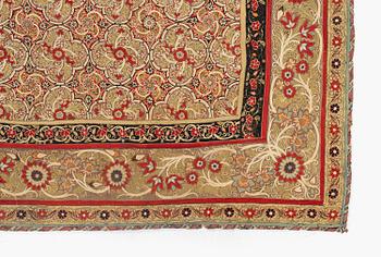 A Rasht embroidered textile, North Persia (Iran), around the year 1900, c. 216 x 127 cm.