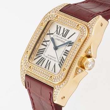 Cartier, Santos 100, "Diamond Paved Case", ca 2010.