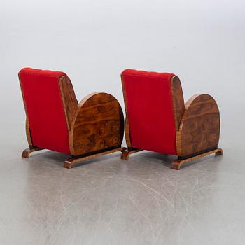 A PAIR OF CHAIRS, art déco-style, second half of the 20th century.