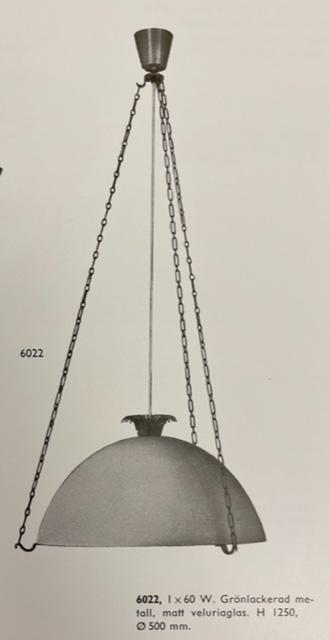 Gunnar Asplund, a ceiling lamp model "6022", Arvid Böhlmarks Lampfabrik, 1920-50s.