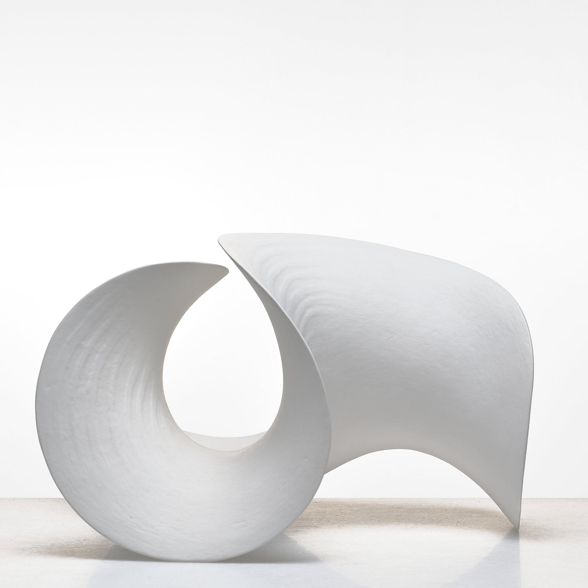 Eva Hild, a white stoneware sculpture "Skärva", Sweden 2006.
