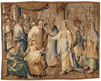 232. A tapestry, "The Queen of Sheba", tapestry weave, ca 224-229 x 289-291, Flanders, the 17th century.