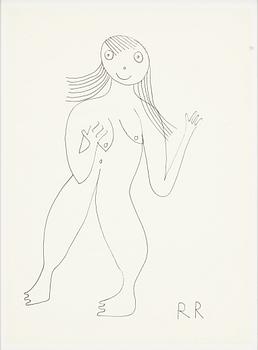 Roger Risberg, indian ink drawing, signed. Executed in 2008.