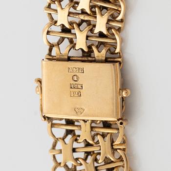 Armband 18K guld, X-länk med stav.